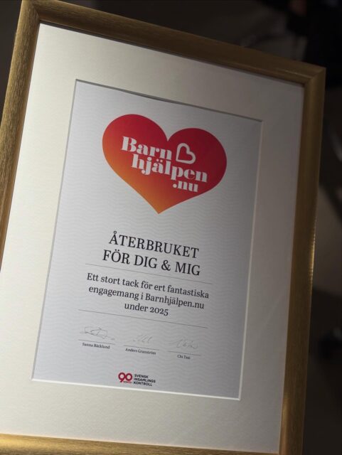 Sånt här värmer ❤️ 

Vi är glada för den fina uppskattningen. 
Att få bidra till en ideell föreing som gör skillnad är något vi värdesätter högt - extra mycket i juletid! 
Tack snälla @barnhjalpen.nu 💫